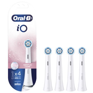 Oral B iO Gentle Care Replacement Brush Heads - 4 Pack, White Oral B iO Gentle Care Replacement Brush Heads - 4 Pack, White